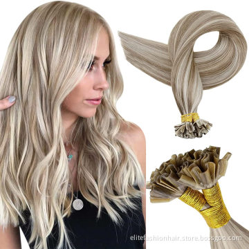Healthy bouncy texture No any split ends Nail U tip Hair Hot fusion Hair extension sillky straight U tip Hair extensions